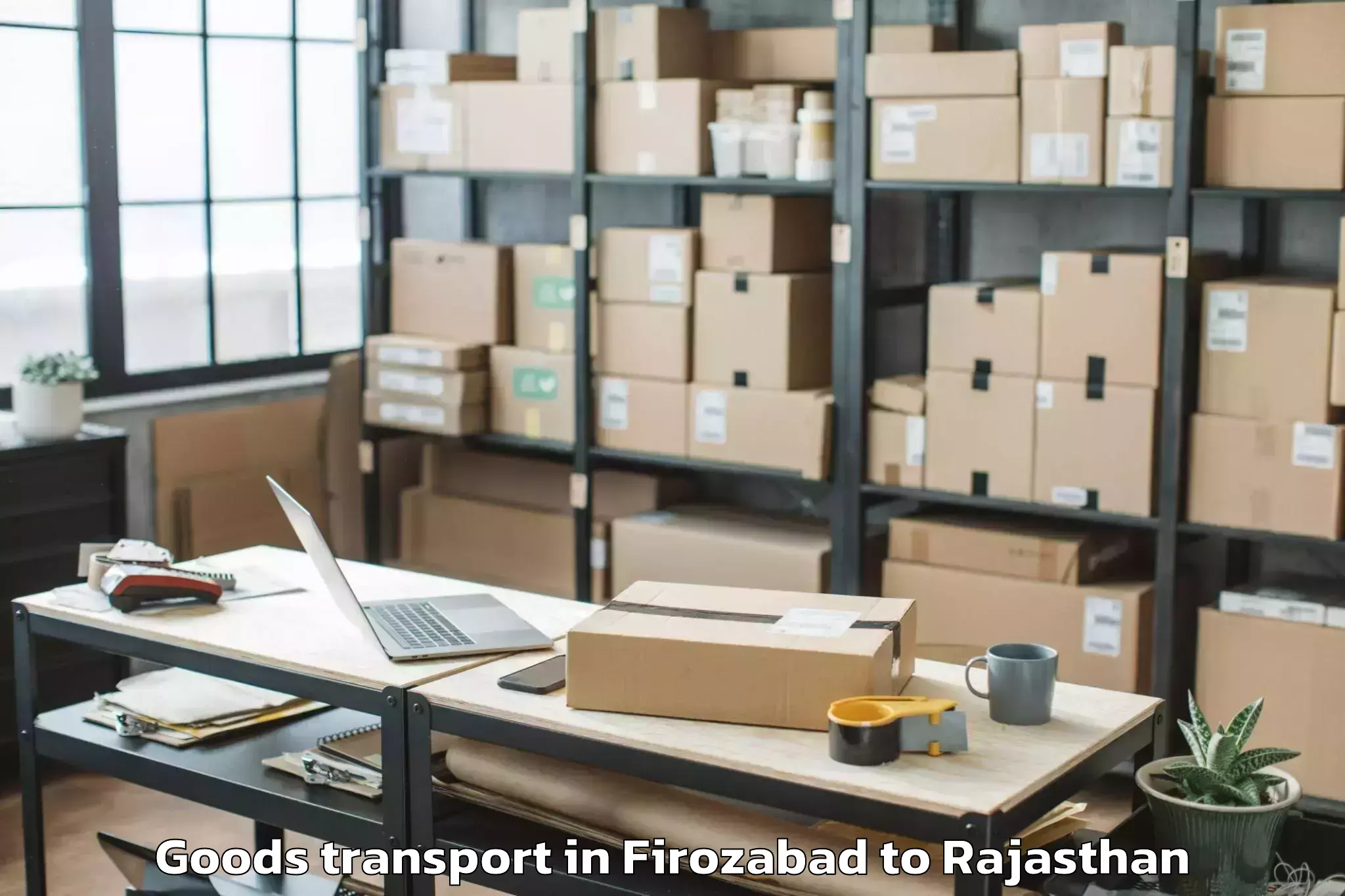 Book Your Firozabad to Lachhmangarh Sikar Goods Transport Today